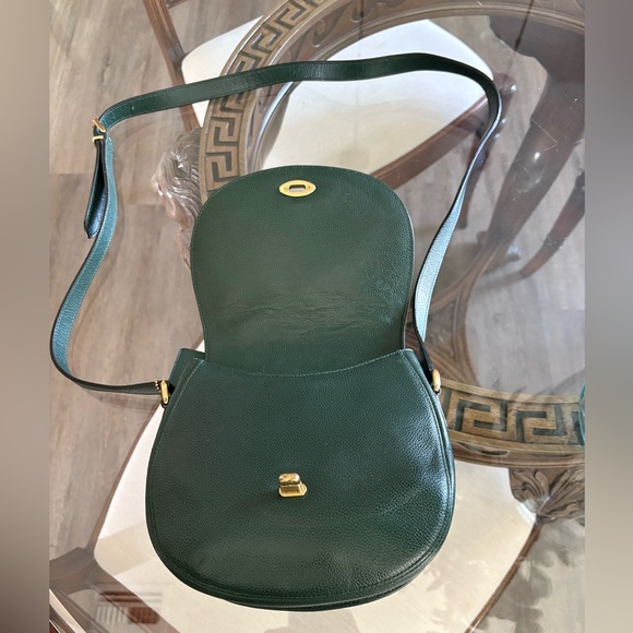 💚COACH VINTAGE MADISON CARLYLE FERN GREEN LEATHER CROSSBODY BAG!💚 - Picture 7 of 10
